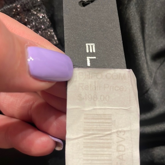 ELIE TAHARI Tessa jacket wool metallic black shinny snap front down scoop neck 4 - Picture 3 of 17